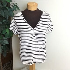 American Rag semi cropped short sleeve striped tee Woman’s size XXL